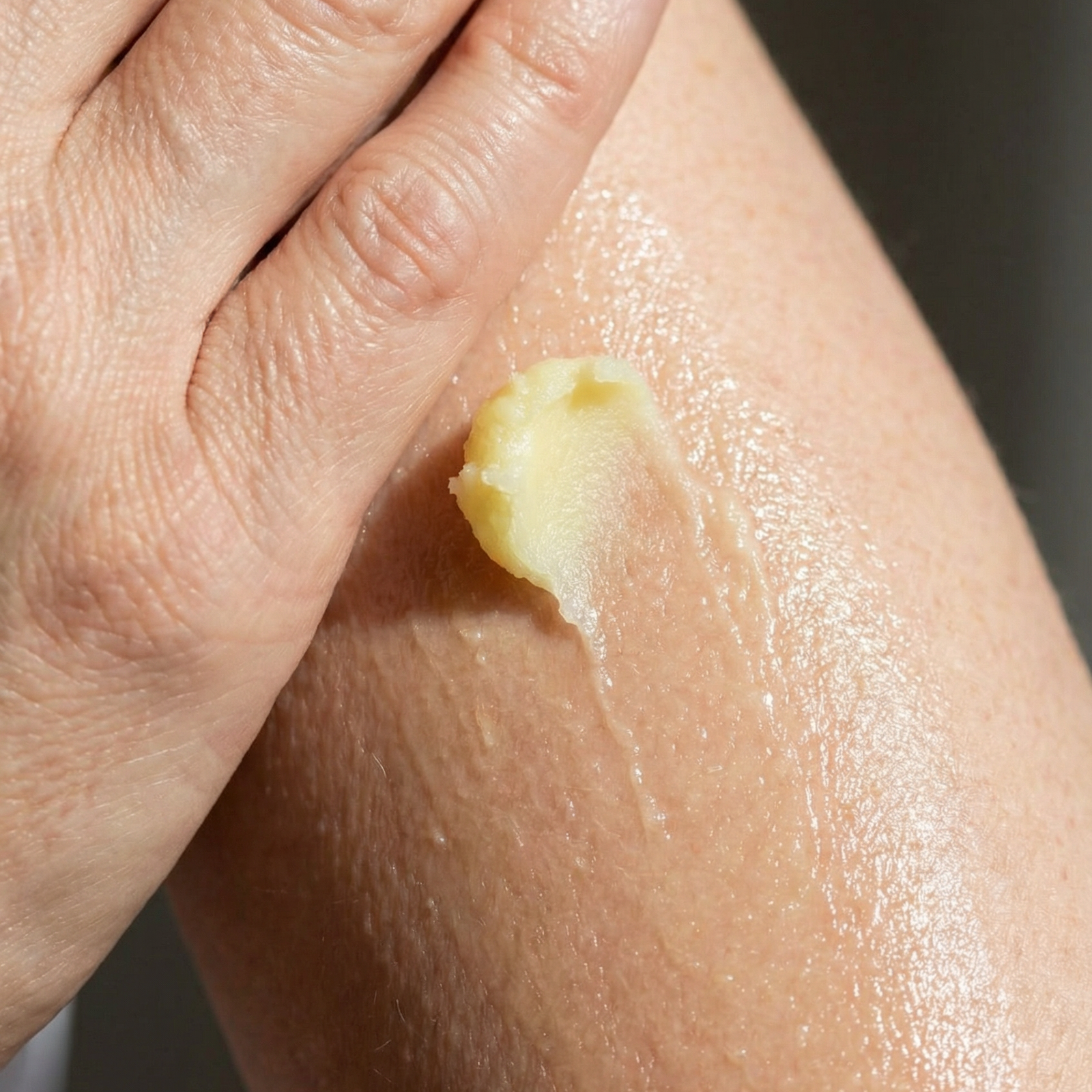 shea butter applied on skin